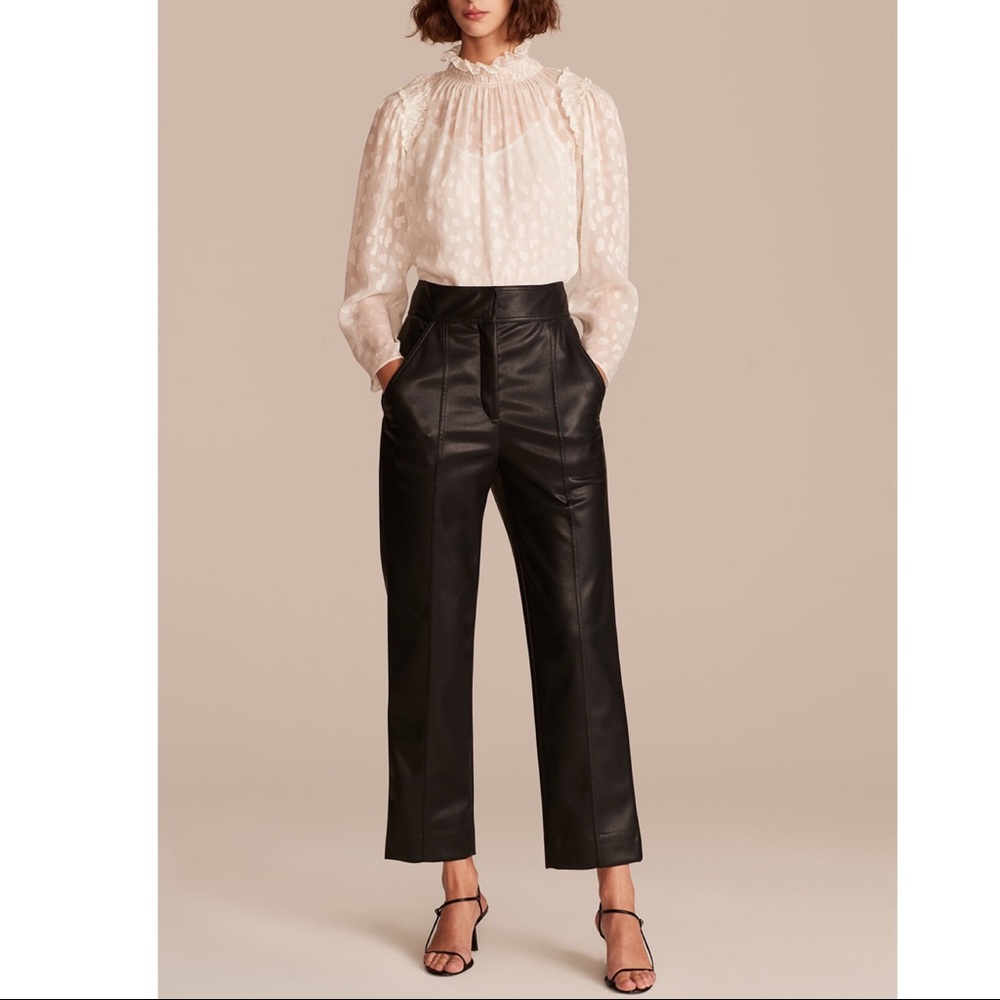 Rebecca Taylor Vegan Leather Stovepipe Pant *BNWT*